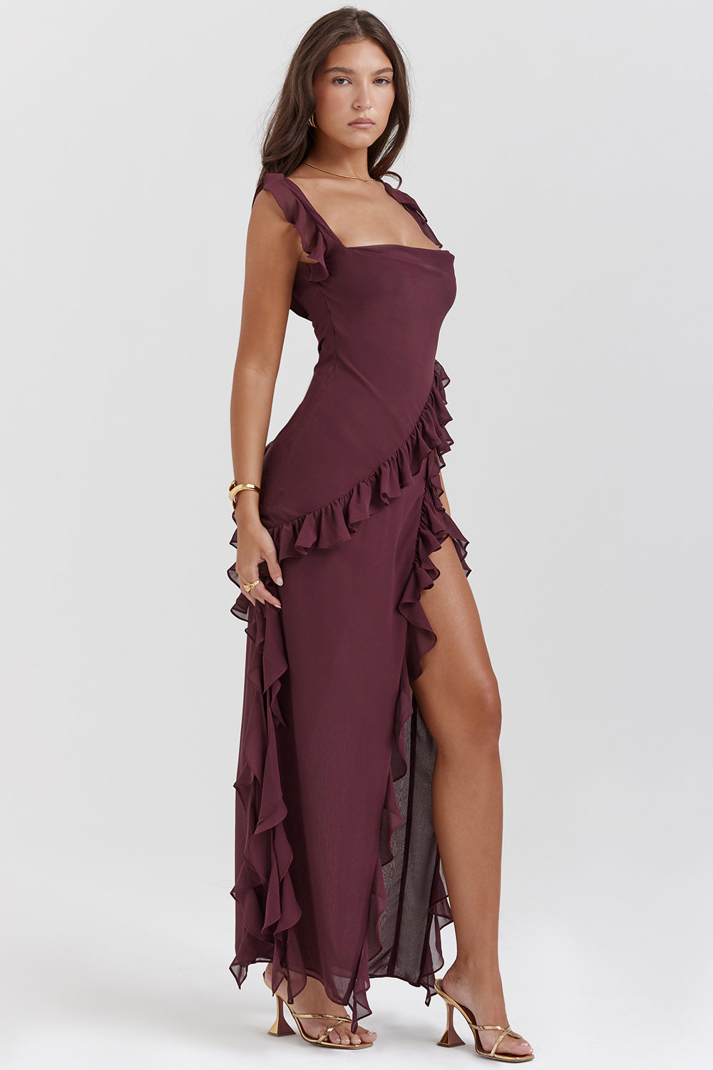 Ayla Ruffle Maxi Dress