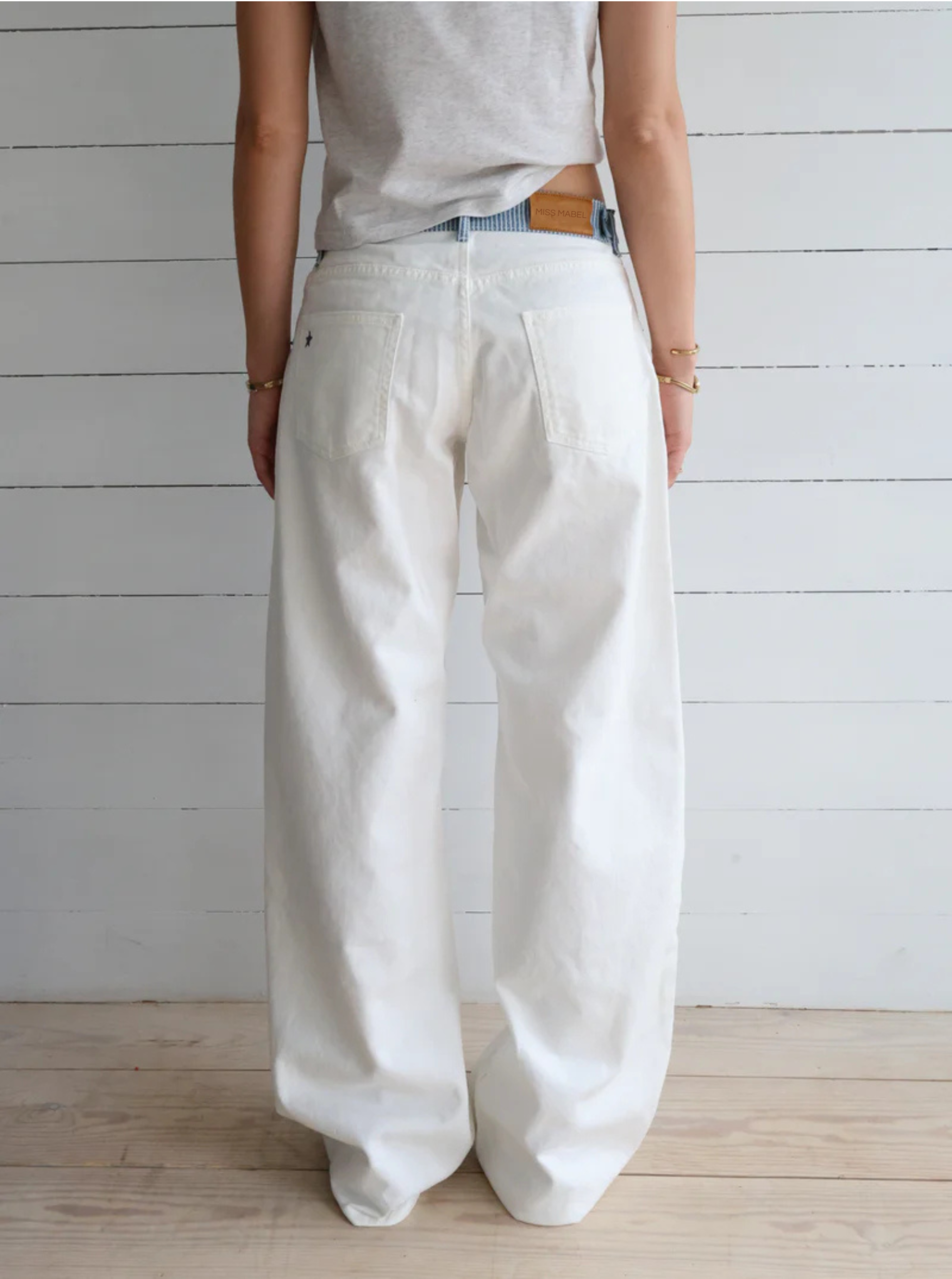 Milly Striped Relaxed Jeans