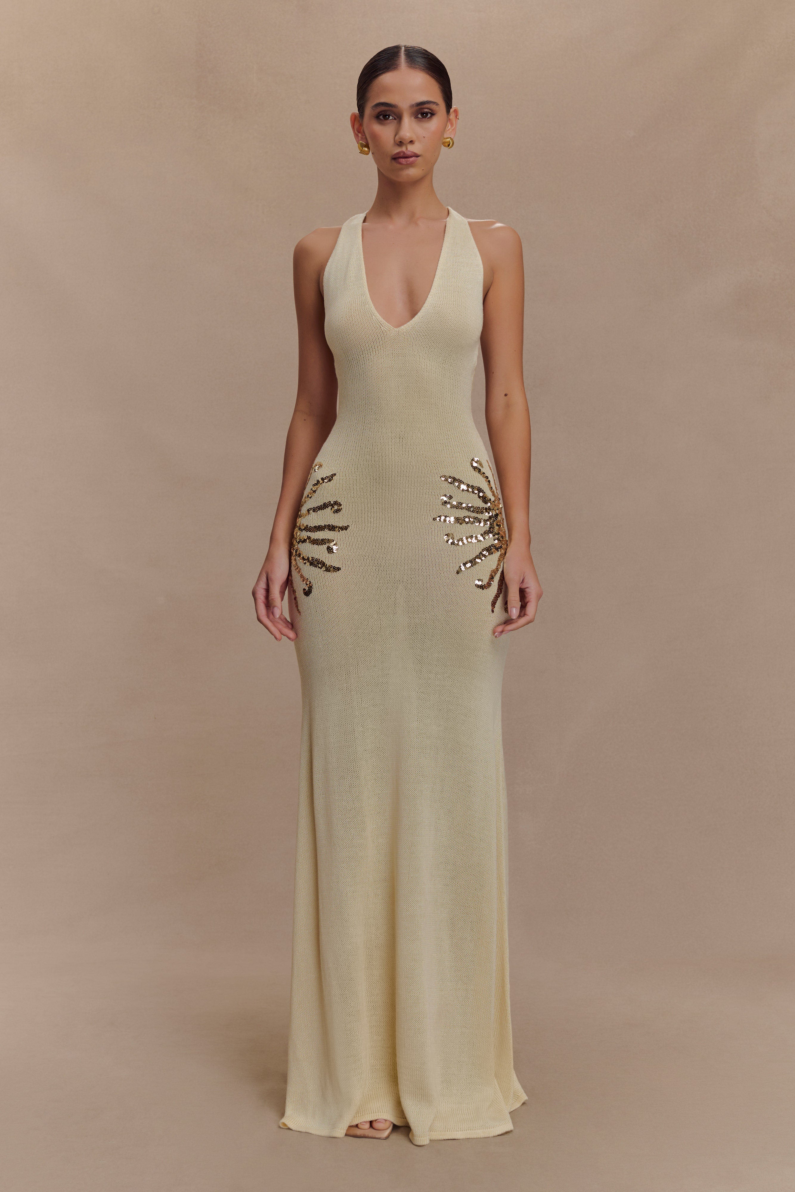 Alissa Sequin Maxi Dress